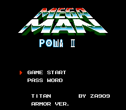 Mega Man Powa 2 - Titan Armor Title Screen